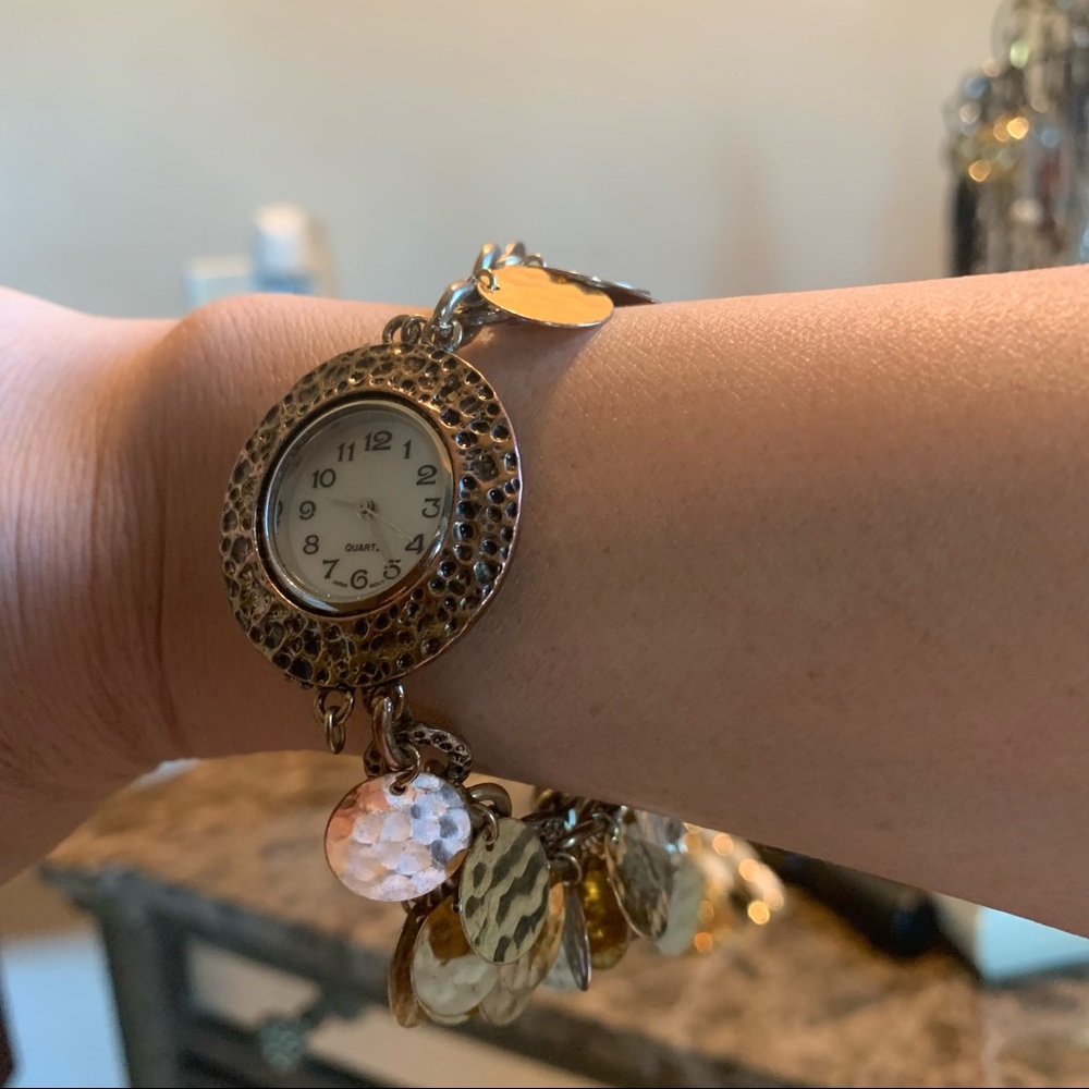 Vintage quartz stainless steel Japan movt watch bracelet - Picture 3 of 6